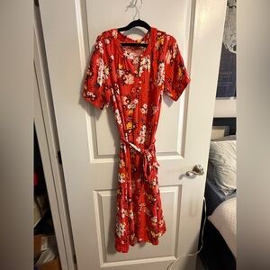 Loft Floral Midi Dress